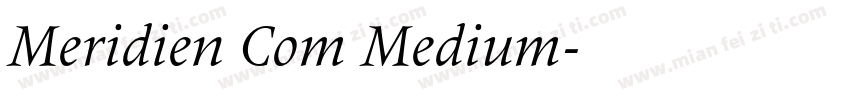 Meridien Com Medium字体转换